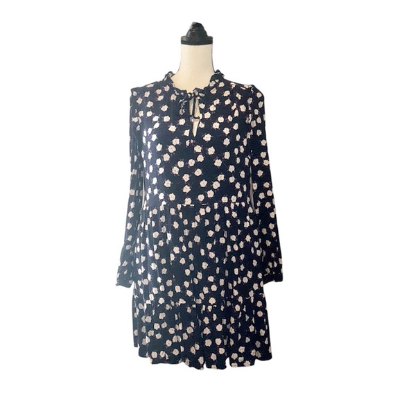 J. Crew Dresses & Skirts - J. CREW Tiered hi neck Peony FLORAL dress women’s size medium